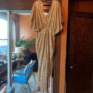 Asos Design Gold Sequin Gown